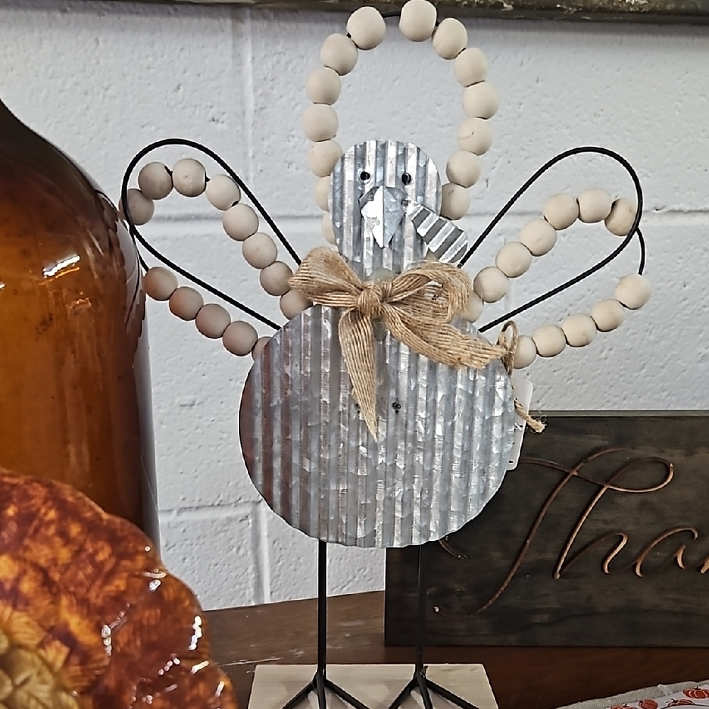 Rustic Metal Turkey Decor